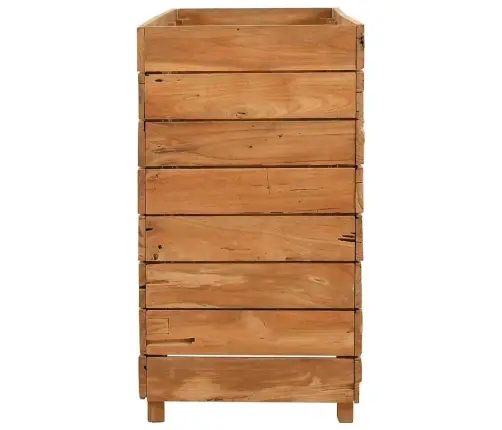 Augstā Puķu Kaste, 150X40X72 Cm, Pārstrādāts Tīkkoks Un Tērauds Vidaxl