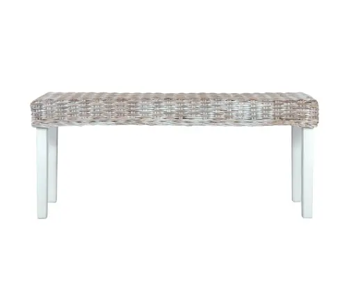 Sols, 110 Cm, Balts, Dabiska Kubu Rotangpalma, Mahagonijs Masīvkoks Vidaxl