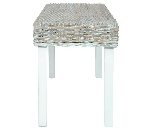 Sols, 110 Cm, Balts, Dabiska Kubu Rotangpalma, Mahagonijs Masīvkoks Vidaxl