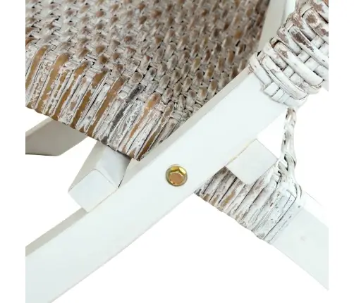 Poilsio Kėdė, Balta, Kubu Ratanas Ir Raudonmedžio Masyvas