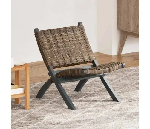 Puhketool, Hall, Naturaalne Kubu Rotang Ja Mahagonipuit