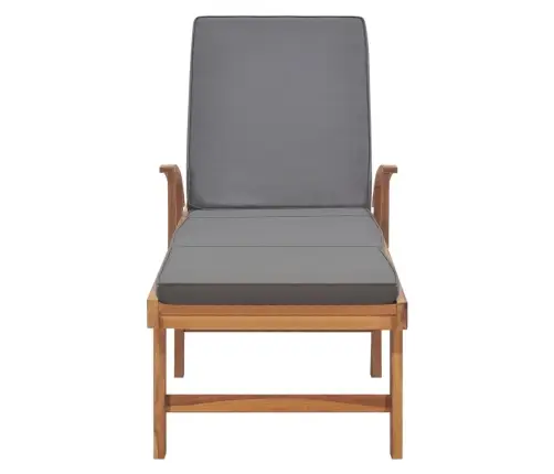 Päevitustool Istmepadjaga, Tiikpuu, Tumehall