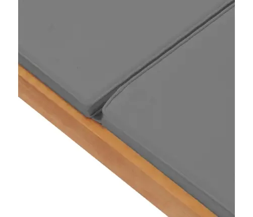 Päevitustool Istmepadjaga, Tiikpuu, Tumehall