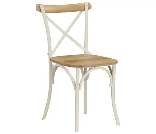 Virtuves Krēsli, 4 Gab., Balts Mango Masīvkoks Vidaxl