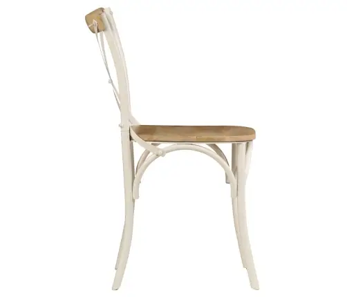 Virtuves Krēsli, 4 Gab., Balts Mango Masīvkoks Vidaxl