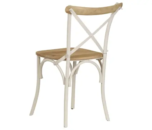 Virtuves Krēsli, 6 Gab., Balts Mango Masīvkoks Vidaxl