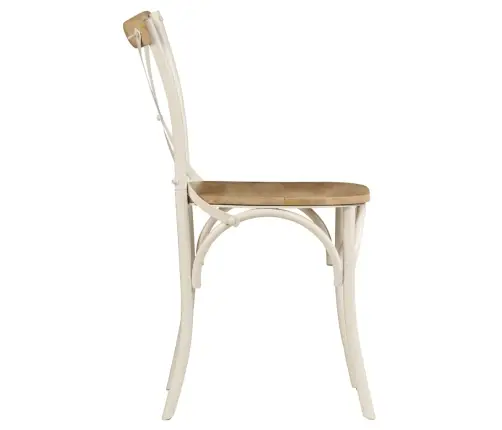 Virtuves Krēsli, 6 Gab., Balts Mango Masīvkoks Vidaxl