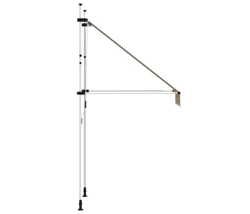 Izvelkama Markīze, 100 Cm, Manuāla, Dzeltena Ar Zilām Svītrām Vidaxl