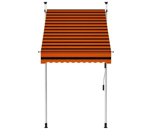 Izvelkama Markīze, Manuāla, 100 Cm, Oranža Un Brūna Vidaxl