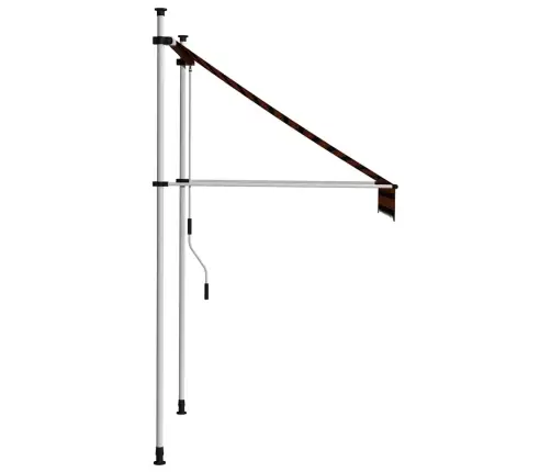 Izvelkama Markīze, Manuāla, 100 Cm, Oranža Un Brūna Vidaxl