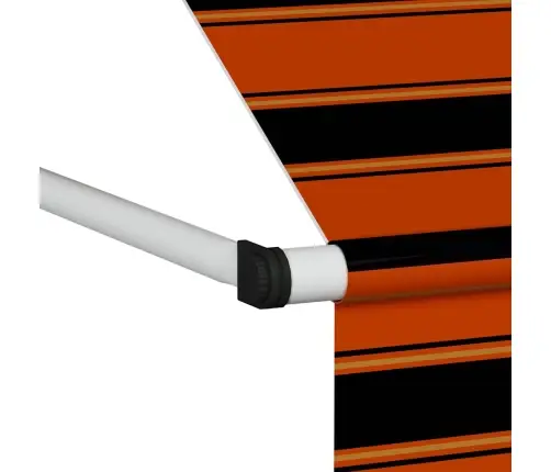 Izvelkama Markīze, Manuāla, 100 Cm, Oranža Un Brūna Vidaxl