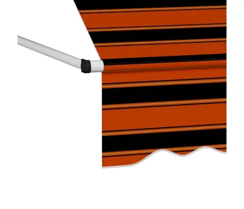 Izvelkama Markīze, Manuāla, 300 Cm, Oranža Un Brūna Vidaxl