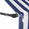 Izvelkama Markīze Ar Led, Manuāla, 250 Cm, Zila Ar Baltu Vidaxl