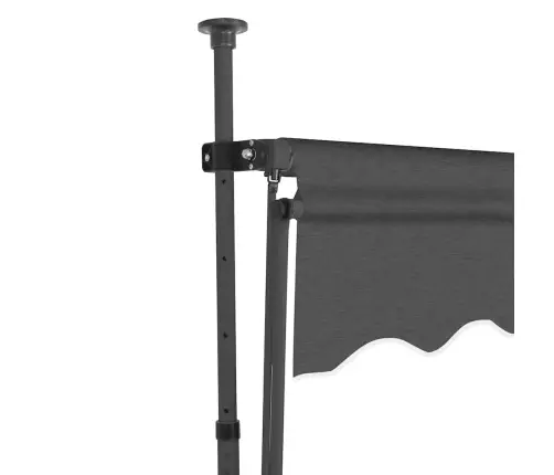 Käsitsi Sissetõmmatav Varikatus, Led-Tulega, 200 cm Antratsiit