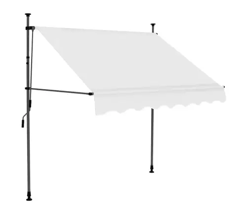 Rankiniu Būdu Ištraukiama Markizė Su Led, Kreminė, 150Cm