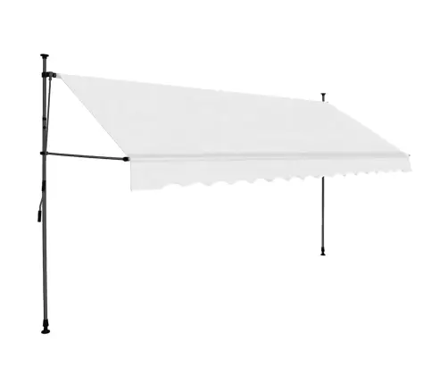 Izvelkama Markīze Ar Led, Manuāla, 400 Cm, Krēmkrāsas Vidaxl