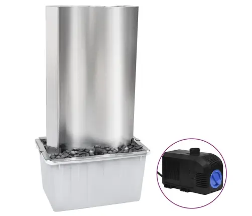 Sodo Fontanas, Sidabrinis, 60,2X37X122,1cm Plienas