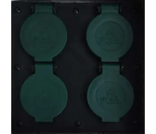 Dārza Strāvas Sadalītājs, 4 Kontakti, Ūdensizturīgs, Polirezīns Vidaxl