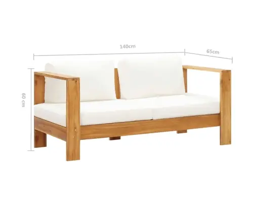 Aiadiivan Padjaga, 140 cm Akaatsiapuit, Kreemjasvalge