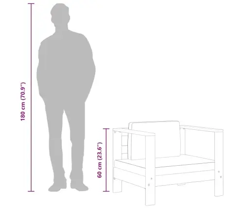 Dārza Krēsls Ar Matraci, Tumši Pelēks, Akācijas Masīvkoks Vidaxl