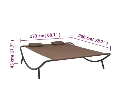 Āra Atpūtas Gulta, Brūns Audums Vidaxl