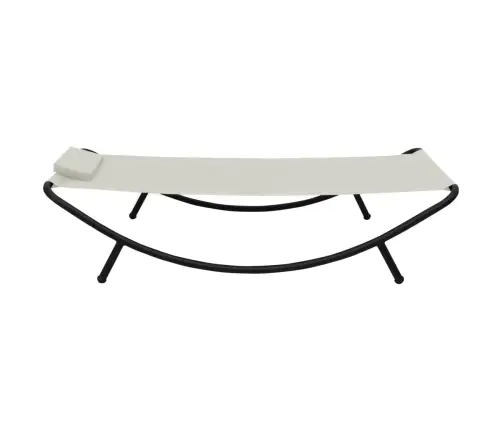 Dārza Gulta, Krēmkrāsas, 200X90 Cm, Tērauds Vidaxl
