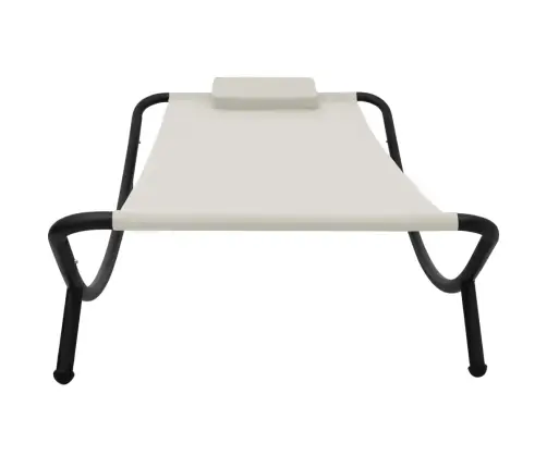 Dārza Gulta, Krēmkrāsas, 200X90 Cm, Tērauds Vidaxl