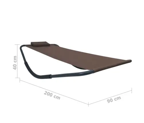 Dārza Gulta, Brūna, 200X90 Cm, Tērauds Vidaxl