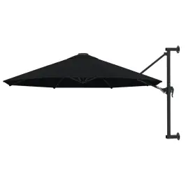 Seinale Kinnitatav Päikesevari, Metallpostiga 300 cm Must