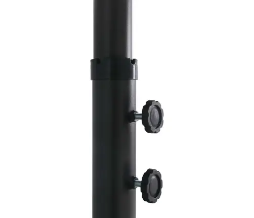 Dārza Saulessargs Ar Alumīnija Kātu, Melns, 460X270 Cm Vidaxl