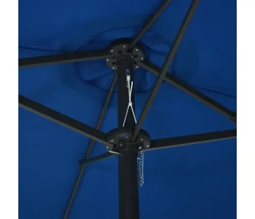 Lauko Skėtis Nuo Saulės Su Aliuminio Stulpu, Mėlynas, 460X270Cm