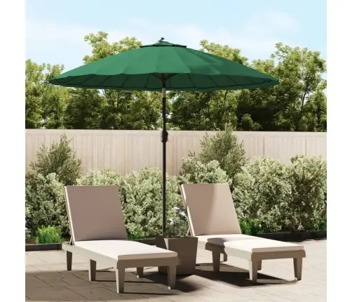 Dārza Saulessargs Ar Alumīnija Kātu, 270 Cm, Zaļš Vidaxl