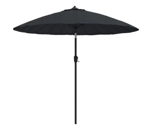 Dārza Saulessargs Ar Alumīnija Kātu, 270 Cm, Melns Vidaxl