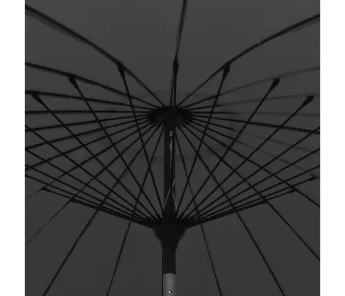 Dārza Saulessargs Ar Alumīnija Kātu, 270 Cm, Melns Vidaxl