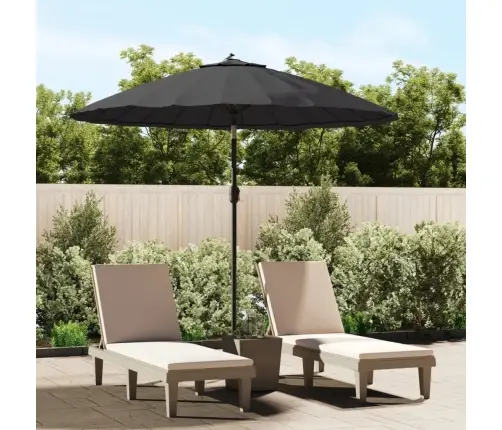 Dārza Saulessargs Ar Alumīnija Kātu, 270 Cm, Melns Vidaxl