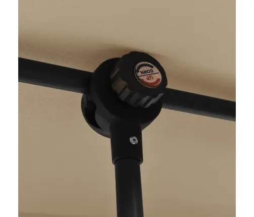 Dārza Saulessargs Ar Alumīnija Kātu, 180X110 Cm, Pelēkbrūns Vidaxl