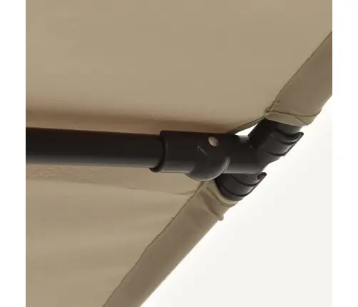 Dārza Saulessargs Ar Alumīnija Kātu, 180X110 Cm, Pelēkbrūns Vidaxl