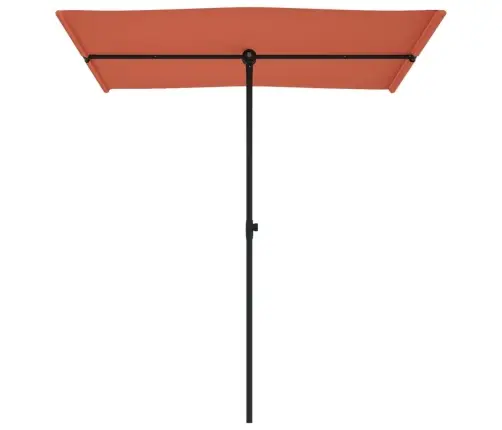 Sodo Skėtis Nuo Saulės Su Aliuminio Stulpu, Terakota, 180X110Cm
