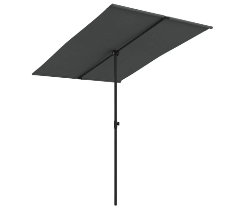 Sodo Skėtis Nuo Saulės Su Aliuminio Stulpu, Antracito, 2X1,5M