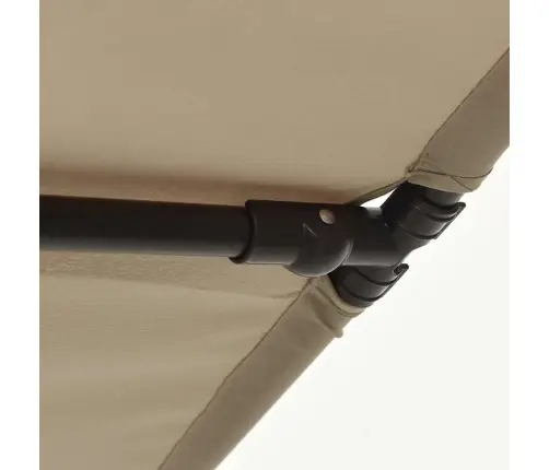 Sodo Skėtis Nuo Saulės Su Aliuminio Stulpu, Taupe, 2X1,5M