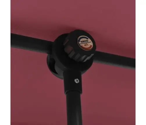 Dārza Saulessargs Ar Alumīnija Kātu, 2X1,5 M, Vīnsarkans Vidaxl