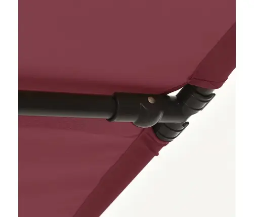 Dārza Saulessargs Ar Alumīnija Kātu, 2X1,5 M, Vīnsarkans Vidaxl