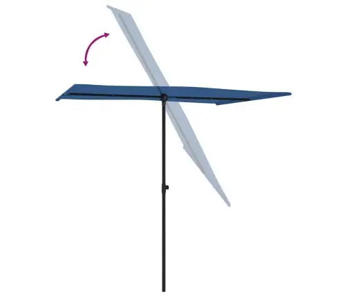 Aia Päikesevari Alumiiniumpostiga, 2 X 1,5 M, Taevasinine