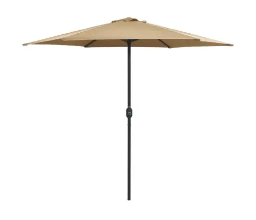 Dārza Saulessargs Ar Alumīnija Kātu, 270X246 Cm, Pelēkbrūns Vidaxl