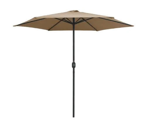 Dārza Saulessargs Ar Alumīnija Kātu, 270X246 Cm, Pelēkbrūns Vidaxl