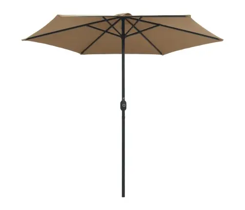 Dārza Saulessargs Ar Alumīnija Kātu, 270X246 Cm, Pelēkbrūns Vidaxl