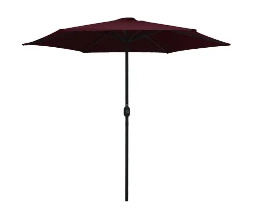 Dārza Saulessargs Ar Alumīnija Kātu, 270X246 Cm, Vīnsarkans Vidaxl