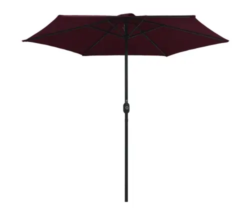 Dārza Saulessargs Ar Alumīnija Kātu, 270X246 Cm, Vīnsarkans Vidaxl