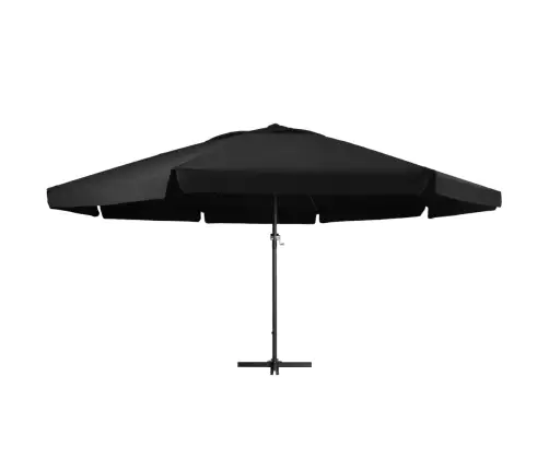 Dārza Saulessargs Ar Alumīnija Kātu, 500 Cm, Melns  Vidaxl