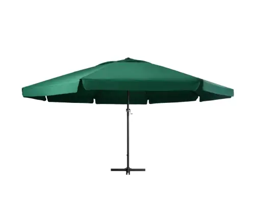 Dārza Saulessargs Ar Alumīnija Kātu, 600 Cm, Zaļš  Vidaxl